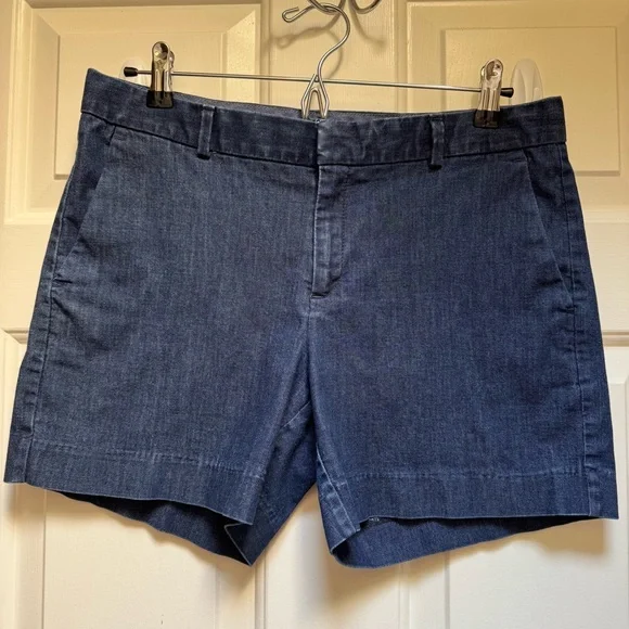 BANANA REPUBLIC Hampton Blue Chambray Jean Shorts womens size 28 / 6 - Picture 8 of 8